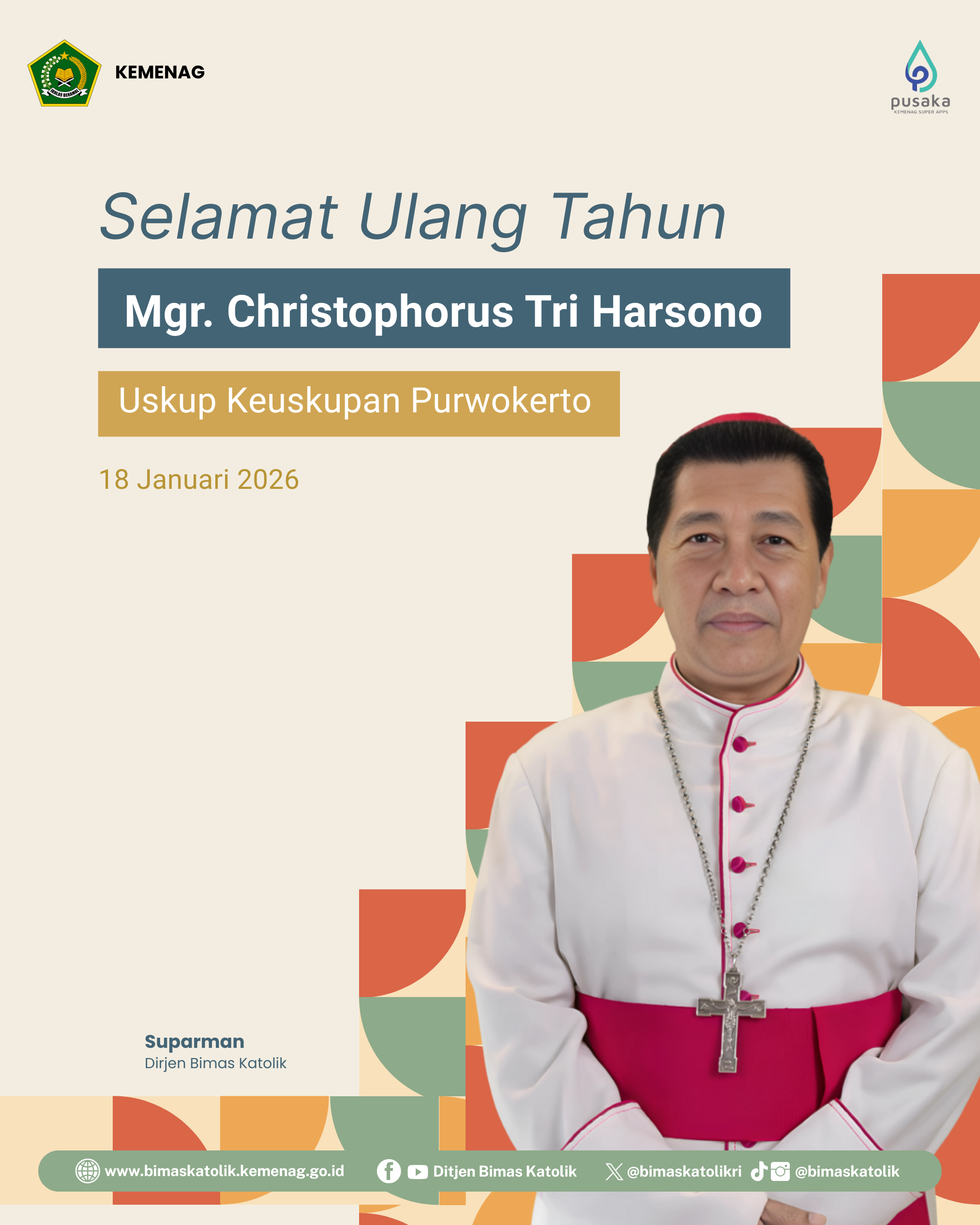 Selamat Ulang Tahun Mgr. Christophorus Tri Harsono