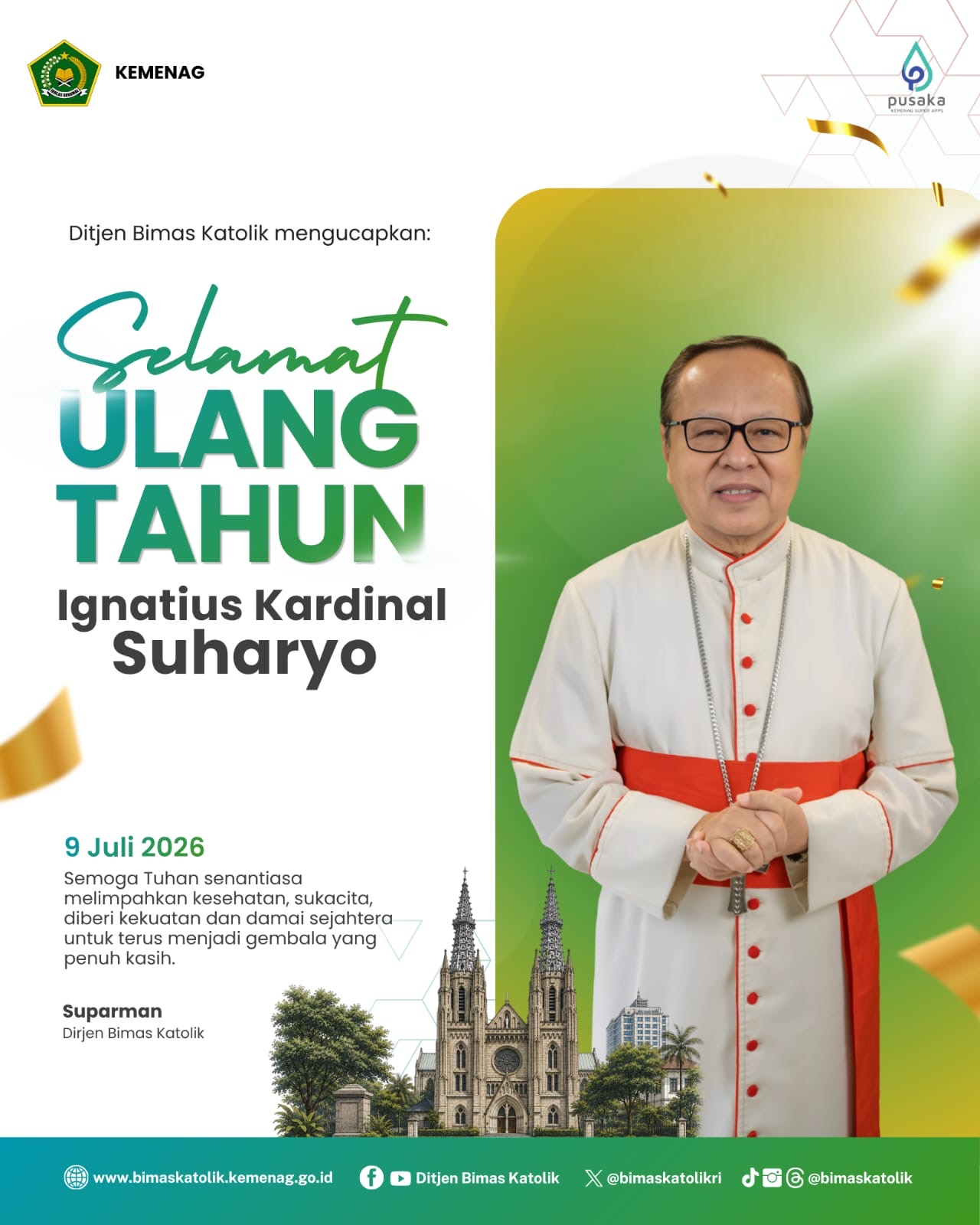 Selamat Ulang Tahun Ignatius Kardinal Suharyo