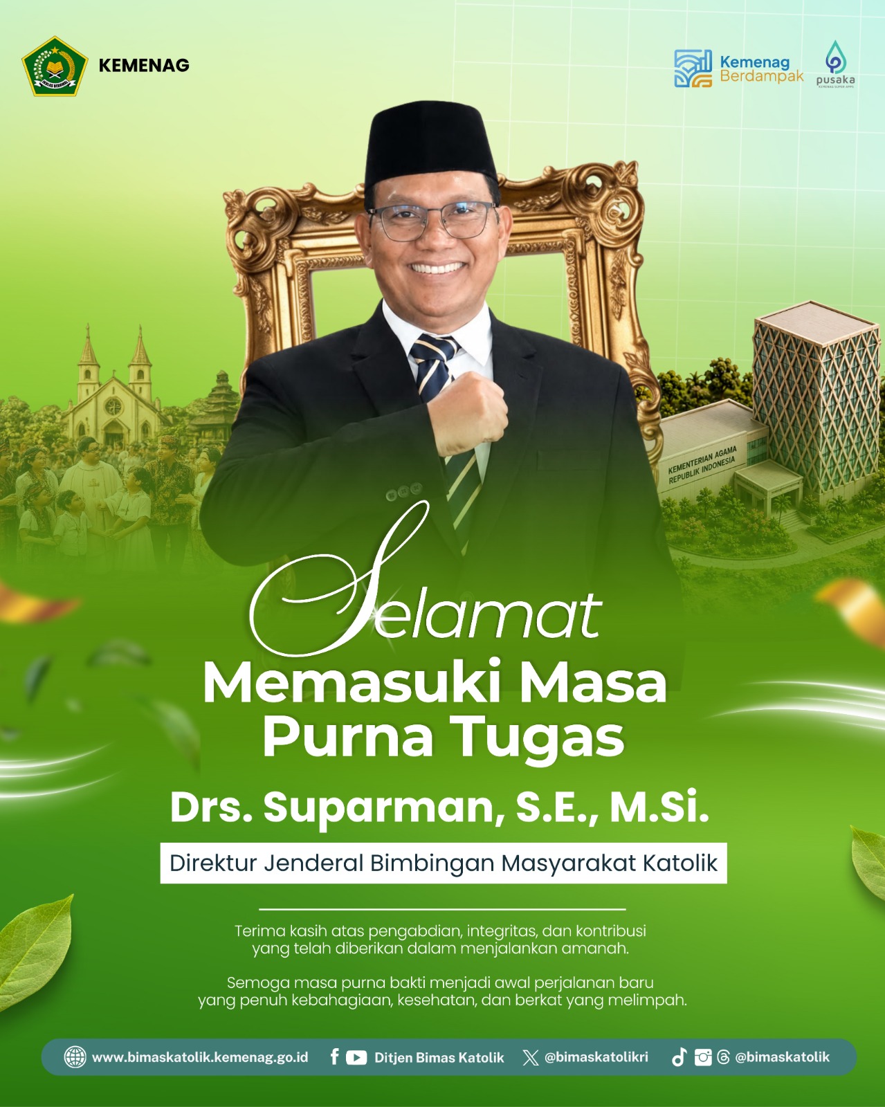 Selamat Memasuki Masa Purna Tugas Drs. Suparman, S.E., M.Si.