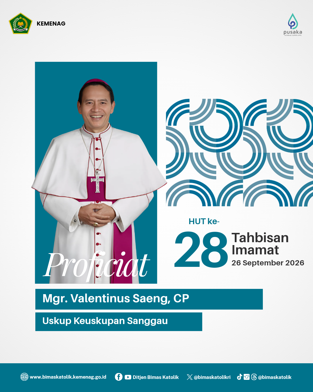 Proficiat HUT Ke-28 Tahbisan Imamat Mgr. Valentinus Saeng, CP